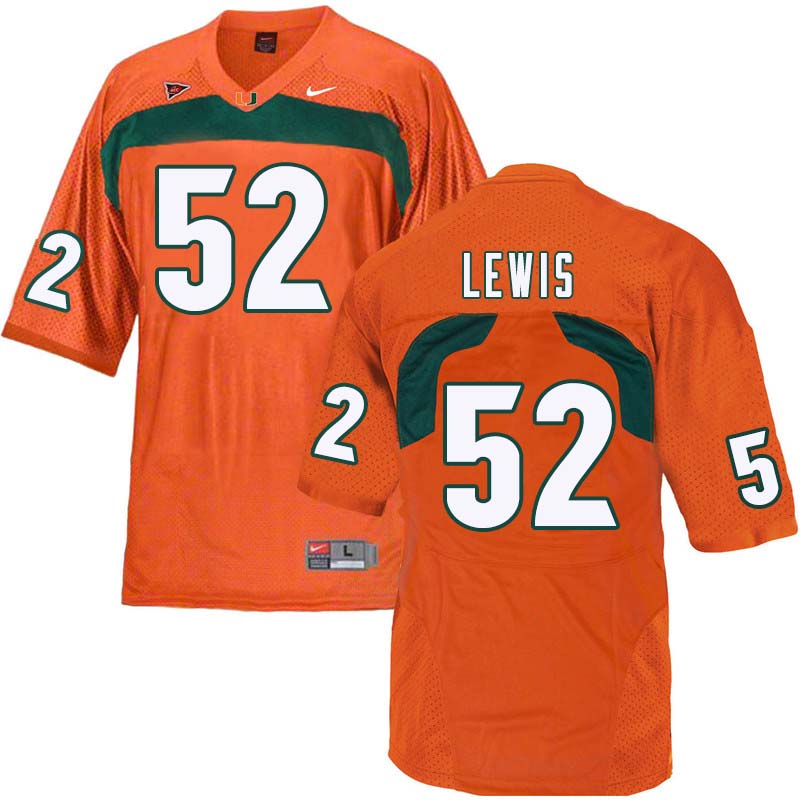 Nike Miami Hurricanes #52 Ray Lewis College Football Jerseys Sale-Orange